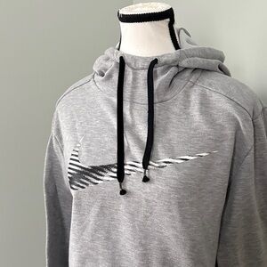 Nike Gray Men's Hoodie with Black Accents M